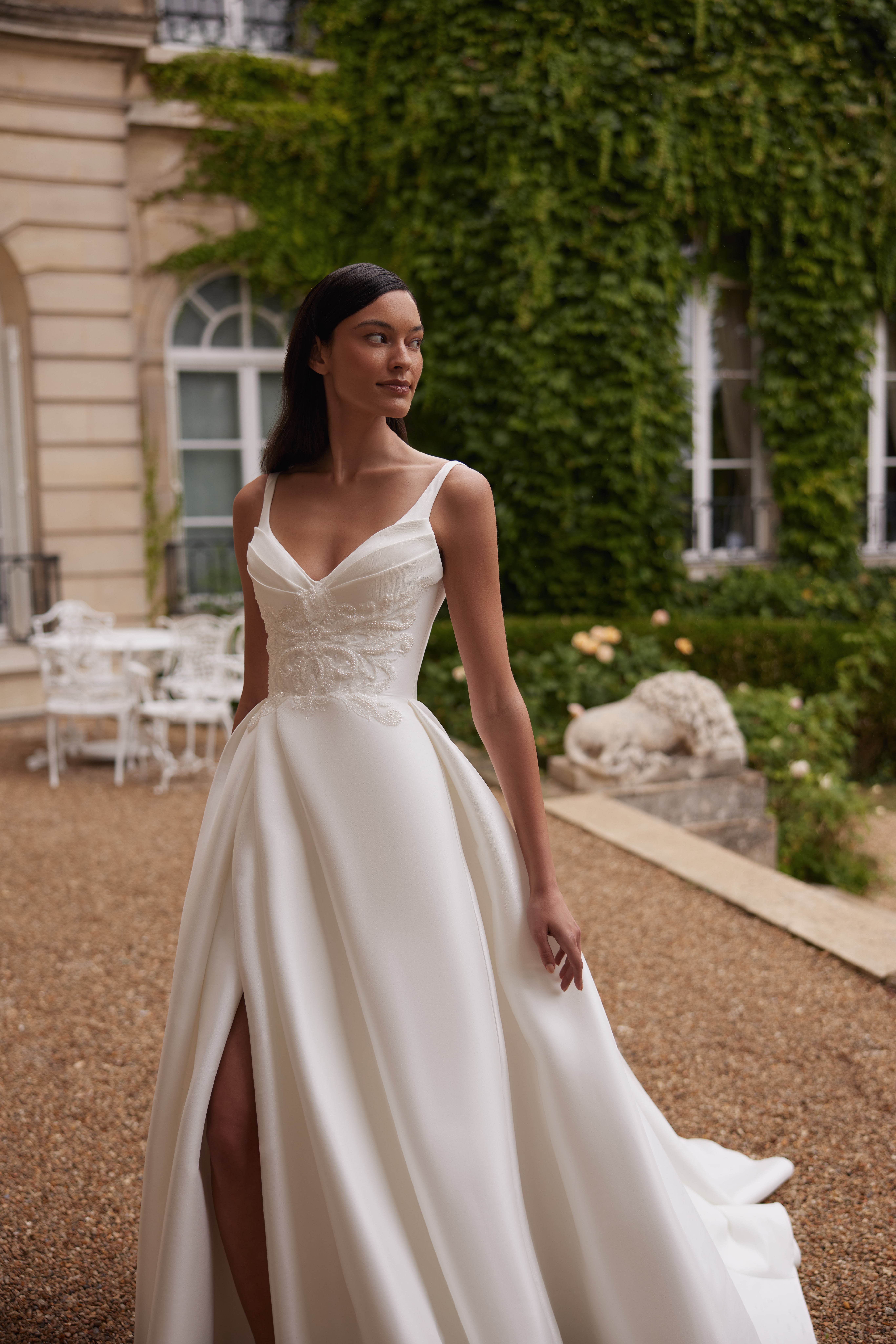 Spaghetti Strap Wedding Dress | Thick Strap Wedding Dress by Yedyna