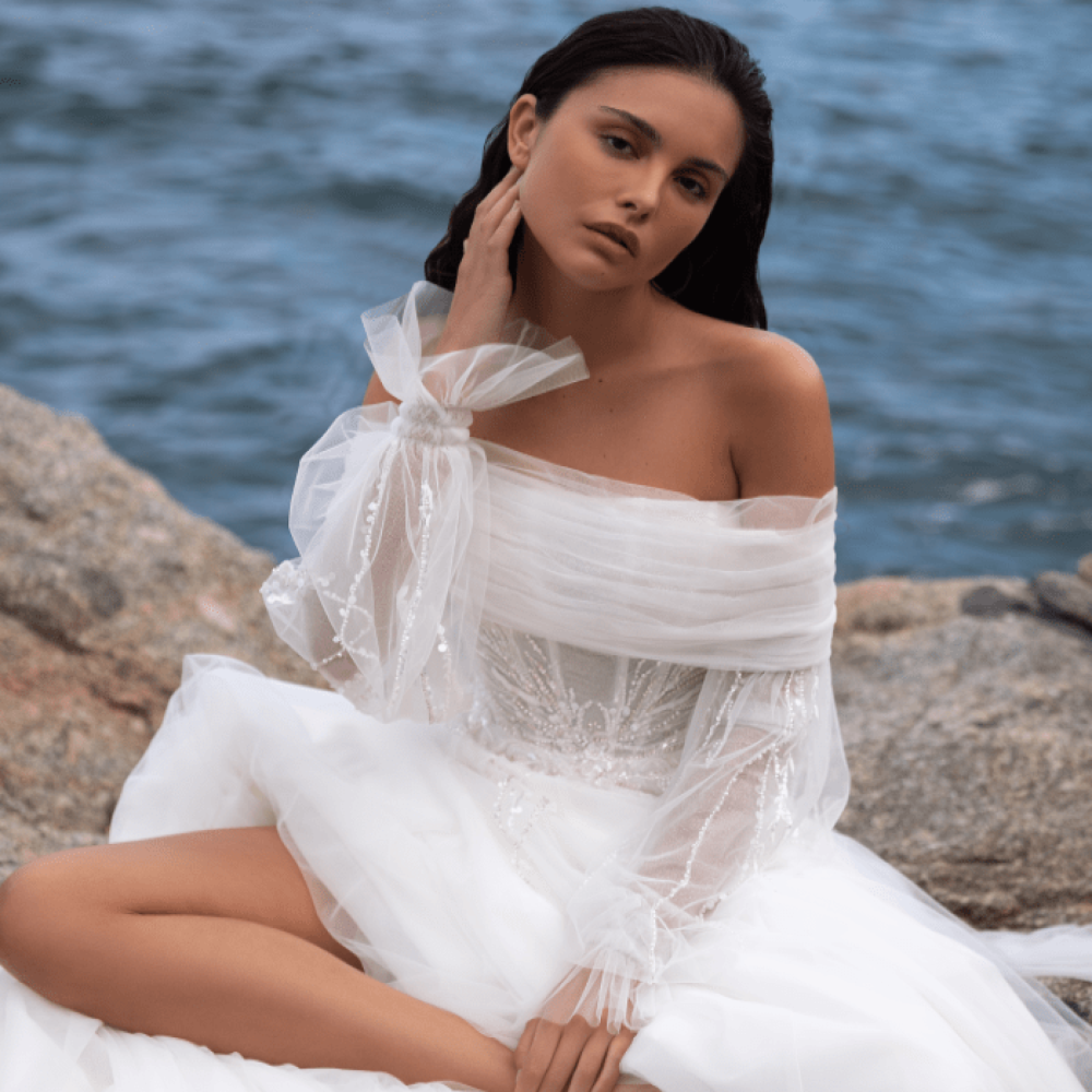 Bolero Wedding Dress | Wedding Dress With Bolero by Yedyna