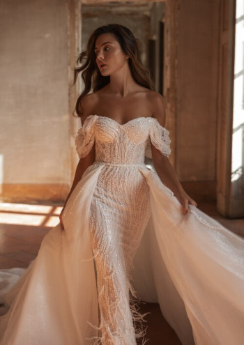 Detachable Skirt Wedding Dress | Wedding Dresses With Detachable Skirt by  Yedyna